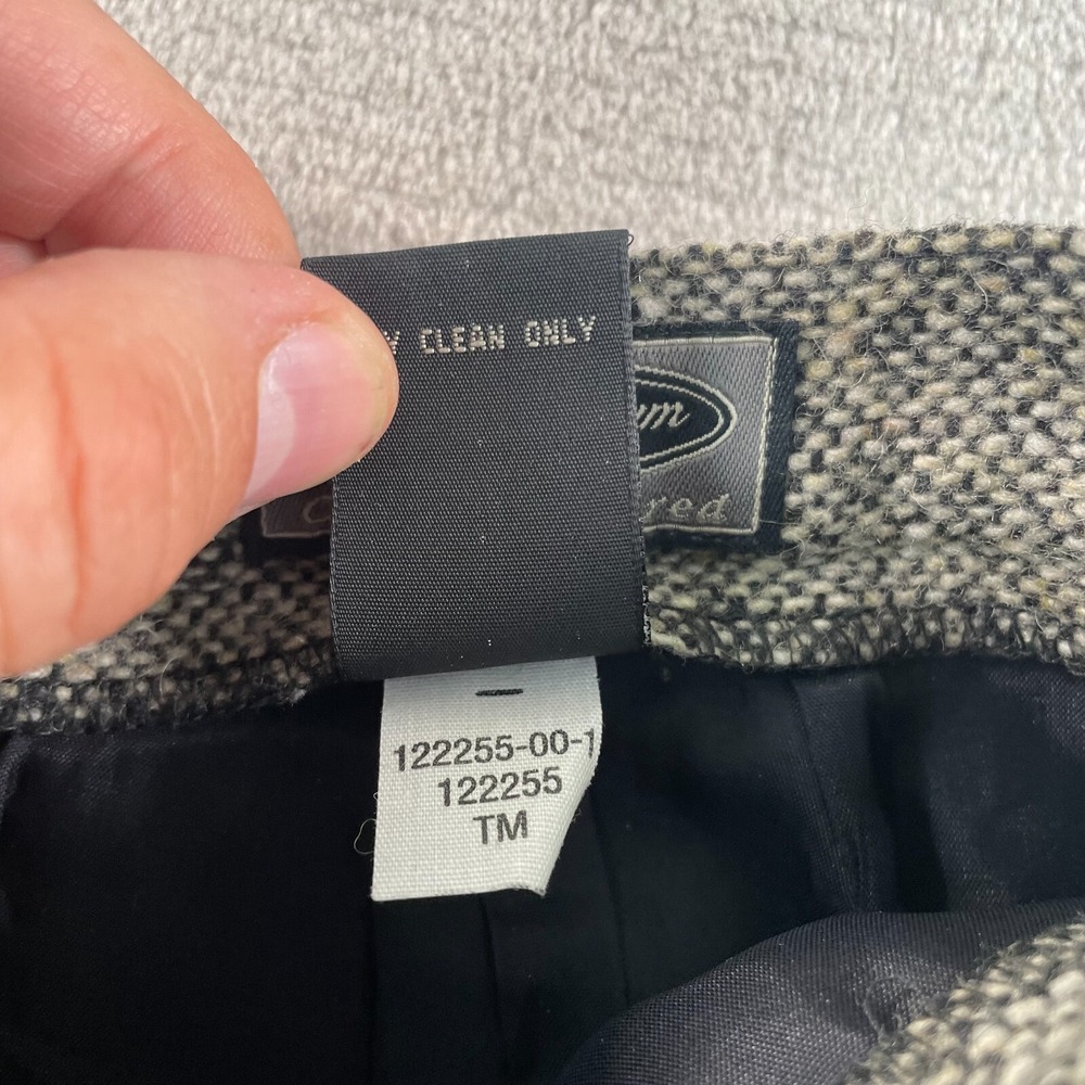 Vintage GAP Skirt & Jacket 2 Piece Set Women 4 Grey Wool Blend Pleated Tweed - Picture 15 of 16